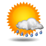 Intervalos nubosos con lluvia